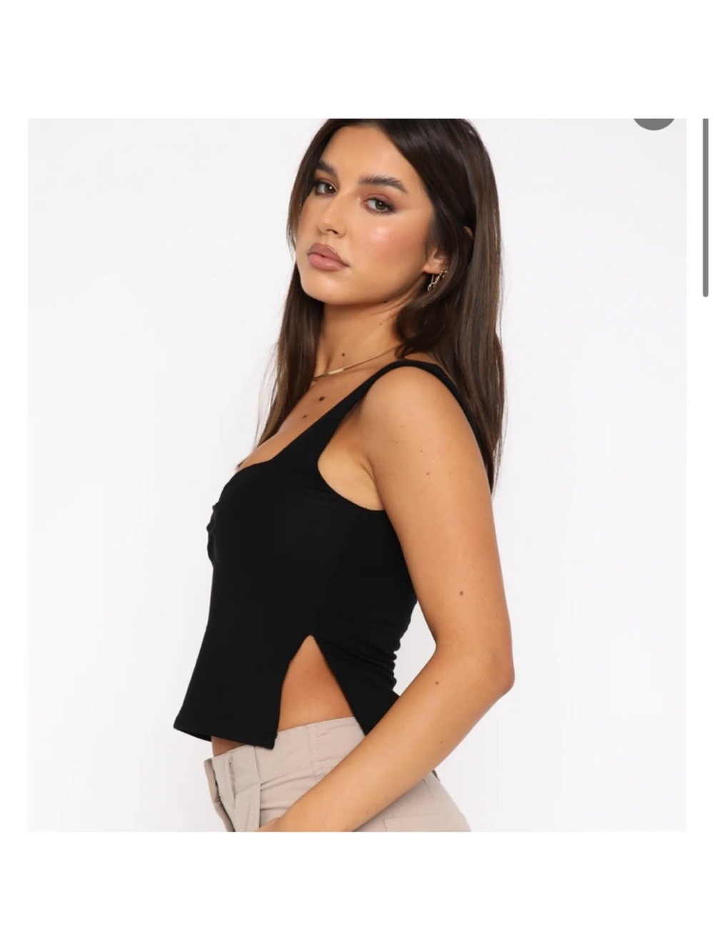 White Fox Boutique Taking Off Black Tank